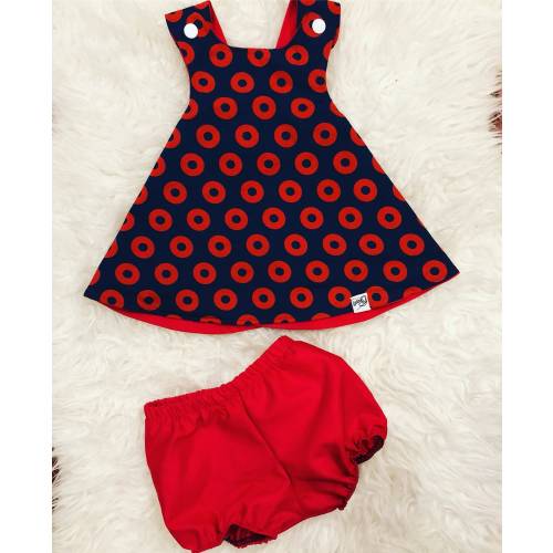 Fishman Donut Dress | Reversible Pinafore Dress | Grow with Me Dress and Tunic | Phish Kids