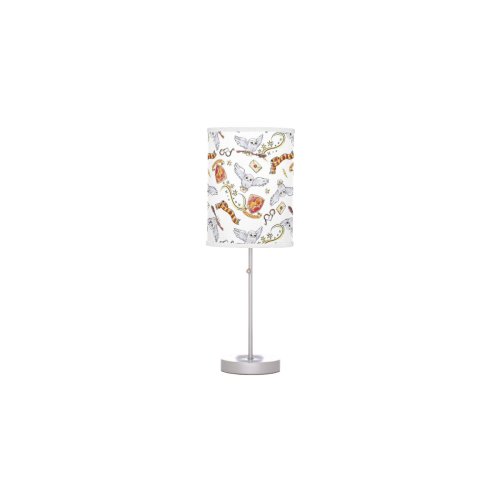 Watercolor GRYFFINDOR™ Hedwig Pattern Table Lamp | Zazzle