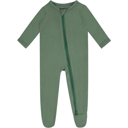 Bamboo Baby Footed Pajamas with Mitten Cuffs , Soft Long Sleeve Romper 0-12 Months