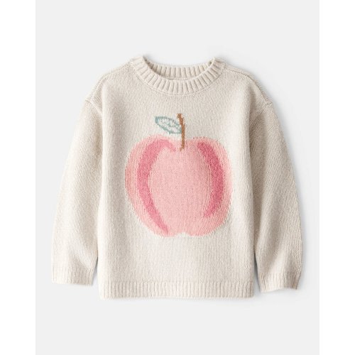 Toddler Girl Apple Long-Sleeve Sweater - Ivory - Carter's | Carter's