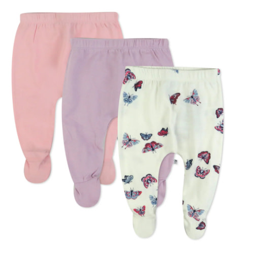 3-Pack Organic Cotton Footed Pants | Honest Baby Clothing