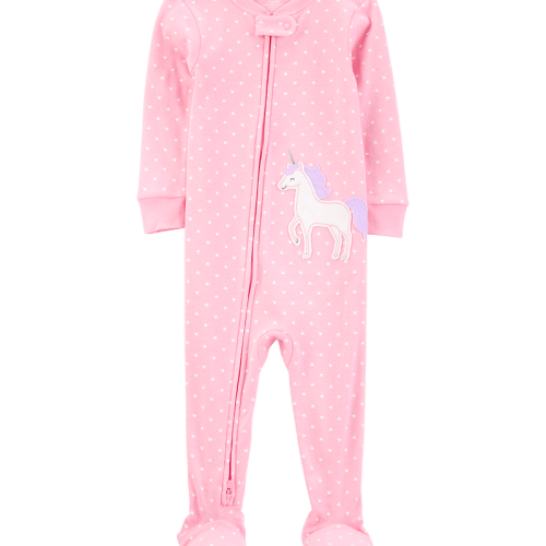 Multi Baby Unicorn Snug Fit Cotton Footie 1-Piece Pyjamas - Pink | Carter’s Oshkosh Canada