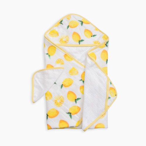 Little Unicorn Cotton Muslin Hooded Towel & Washcloth Set - Lemon