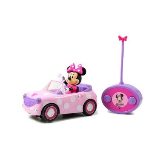 Jada Toys Disney Junior Rc Minnie Bowtique Roadster Remote Control Vehicle 7" Pink With White Polka Dots