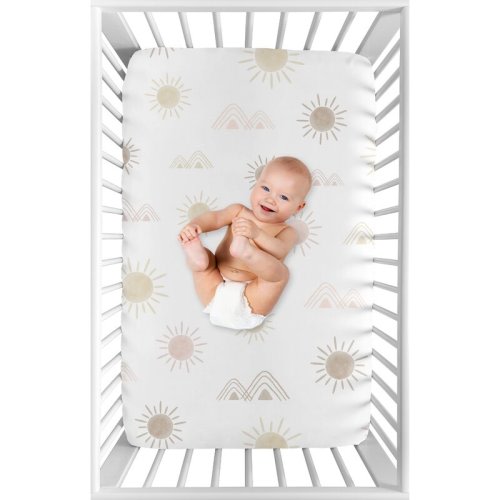 Sweet Jojo Designs Desert Sun and Mountain Mini Fitted Crib Sheet | Wayfair