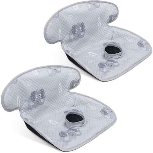 COOLBEBE Infant Car Seat Protector for Potty Training, 2 Pack Dry Waterproof Car Seat Liner Toilet Training for Baby Infant Toddler, Piddle Pads Cover Car Seat Pad for Strollers & Carseat (Grey,2PC)