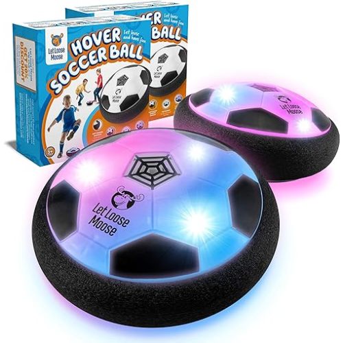 Let Loose Moose Hover Soccer Ball, Set of 2 LED Soccer Ball Toys, Gifts for 8 Year Old Boys, Toys for 7 Year Old Boys, Birthday Gifts for Boys, Boys Toys for Age 4-6, Fun Toys for Boys and Girls