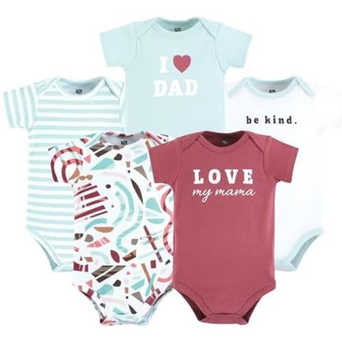 Hudson Baby Unisex Baby Cotton Bodysuits (5 Piece)
