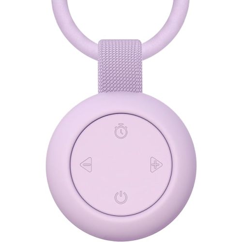 Portable Baby Sound Machine [White Noise for Babies Kids Adults][Timer Function][20 Soothing Sounds] 15 Hours Battery Life, Travel,Registry Gift,Shower,Clips on Baby Stroller.Purple