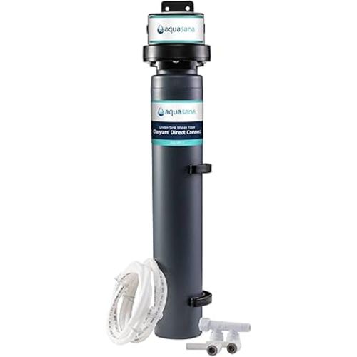 Aquasana Under Sink Water Filter - Reduces 99% of 78 Contaminants Including Chlorine & Lead from Tap Water - Claryum Direct Connect