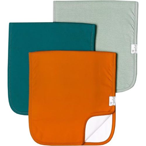 Copper Pearl Baby Burp Cloth Large 21''x10'' Size Premium Absorbent Triple Layer 3-Pack Gift Set “Blaze