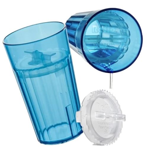 Reflo Smart Cup (Blue 1-Pack) Open Training Cup, Toddler Cup, No Suction 6oz, 360 Control-Flow, USA MADE Premium High-Impact Plastic