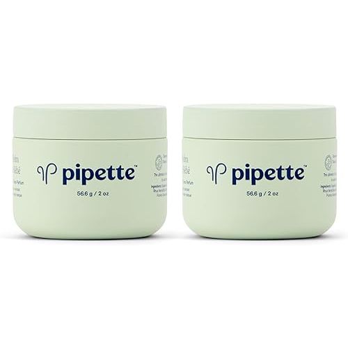 Pipette Baby Balm - Protects, Hydrates & Nourishes Sensitive Skin - Baby Essentials for Newborn with Renewable Plant-Derived Squalane, 2 oz (Pack of 2)