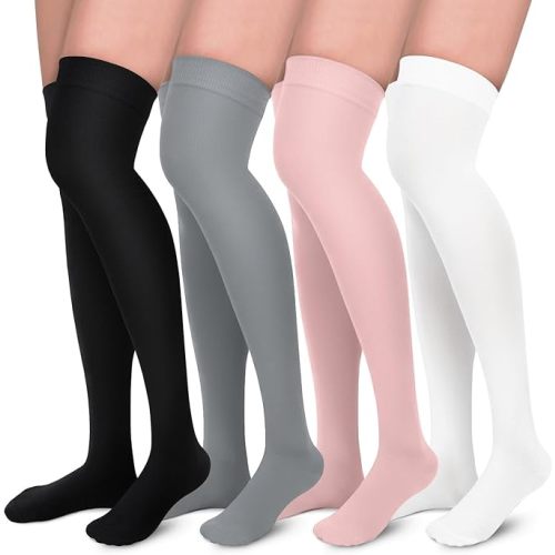 Aoliks Compression Socks for Women & Men 4 Pairs, Best Support for Nurses Running Travel