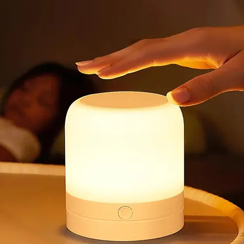 Portable Baby Night Light,3 Colours Egg Light for Nursery,Rechargeable Nursery Lamp,Eye Caring Dimmable Toddler Night Lights for Kids,Touchable LED Lights for Travel,Breastfeeding,Bedside