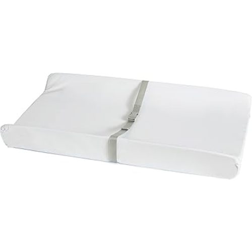 Munchkin Secure Grip Baby Diaper Changing Pad for Dresser, Waterproof and Wipeable, Contoured, Standard Size (16" x 31"), White