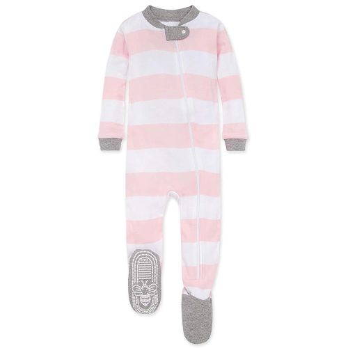 Burt's Bees Baby Girls' Snug Fit One-Piece Footed Non-Slip Sleeper Pajamas