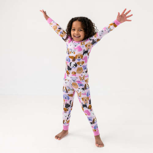 Pink Puppy Parade Two-Piece Pajama Set