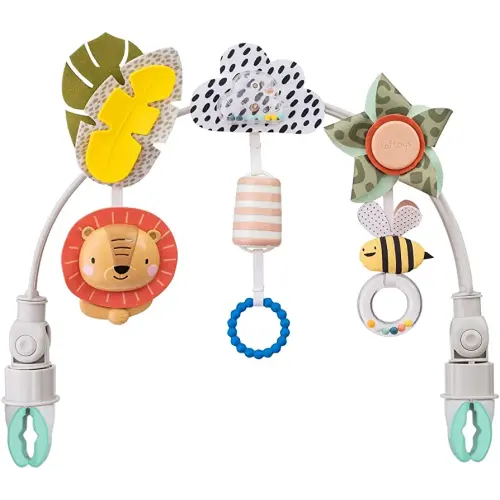 Taf Toys Savannah Adventures Arch | Activity Arch with Fascinating Toys, Stimulates Baby’s Senses & Motor Skills Development | Newborn & Baby Toys 3-6 Months | Use on Strollers, Bassinets, Crib