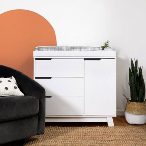 Babyletto Hudson 3-Drawer Changer Dresser with Removable Changing Tray - White