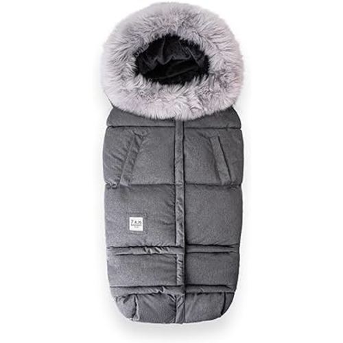 7AM Enfant Stroller & Carseat Footmuff - Adjustable Winter Car Seat & Stroller Zipper Blanket for Boy & Girl, Multi Purpose Fleece Lined Warm Hooded Sleeping Bag for Baby, Water Repellent | (6M - 4T)