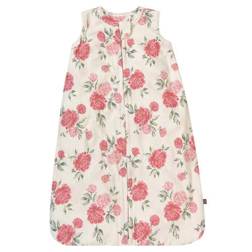 Modern Moments by Gerber Baby Neutral Two-Way Zip Super Soft Wearable Blanket, Flowers, Size 0/6 Months