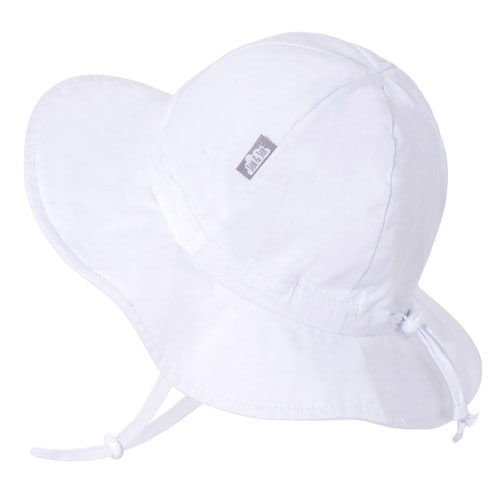 Jan & Jul Baby Sun-Hat Newborn with UPF 50 Protection, Cotton (S: 0-6 months, White)