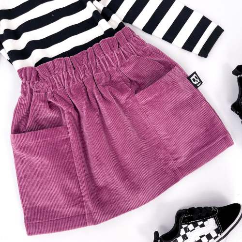 NOT SO BASIC MAUVE CORD SKIRT