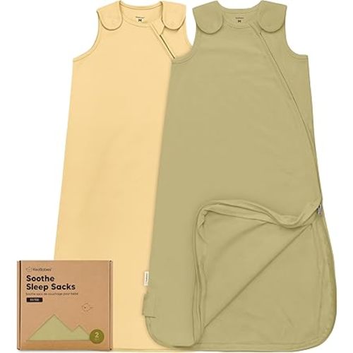 2-Pack Organic Sleep Sacks, 100% Cotton -Baby Sleeping Sack, Wearable Blanket Baby, Sleep Sack for Babies, Toddler Swaddle Sack,Newborn Baby Sleeping Bag,Sleepsack for Infant Girl,Boy (Avocado, M)