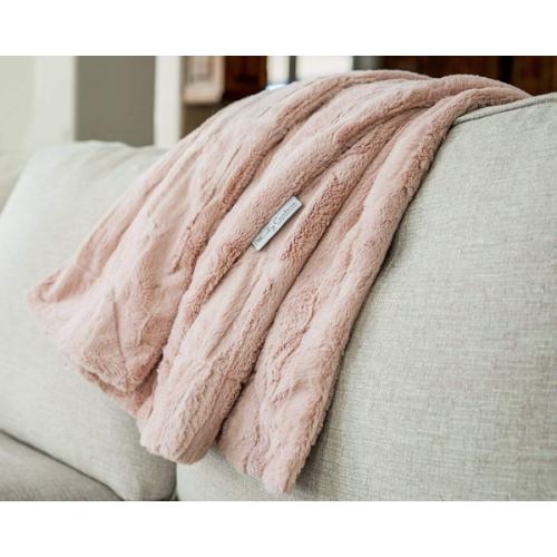 Sorbet Blush Pink Plush Blanket | Minky Couture