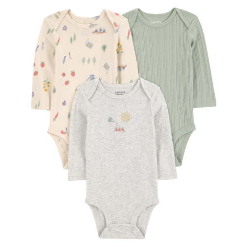 Carter's Child of Mine Baby Bodysuits, 3-Pack, 3-6M