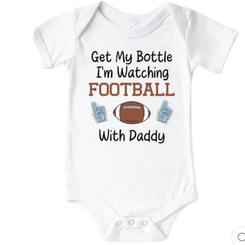 Watching Football Graphic Bodysuit | White