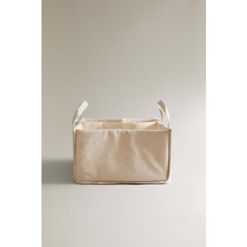 CHILDREN’S LINEN POPLIN TABLE ORGANIZER WITH HANDLES