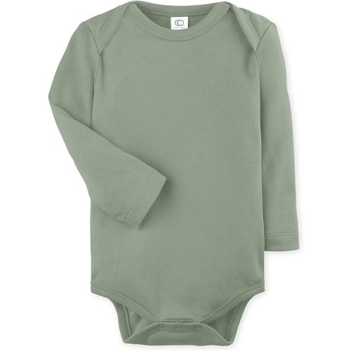 Long Sleeve Bodysuit, Thyme | 3-6M