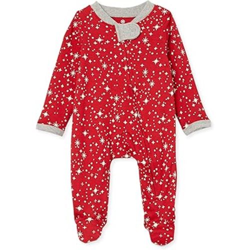 HonestBaby Baby Celebration Sleep & Play Footed One-Piece Pajama Sleeper 100% Organic Cotton
