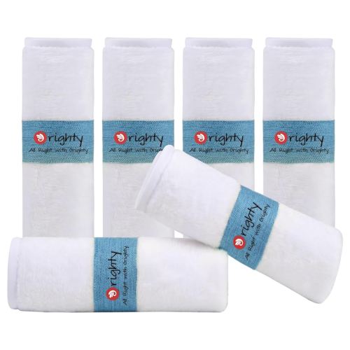 Orighty Baby Washcloths 6 Pack, Ultra Soft Flannel for Delicate Skin, Baby Wash Cloths for Newborns & Infants, Multi-Purpose Babies Bath Towels, Face Towels, Face Cloths, Babies Registry as Shower