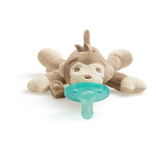 Philips AVENT Soothie Snuggle Pacifier Holder with Detachable Pacifier, 0m+, Monkey, SCF347/02