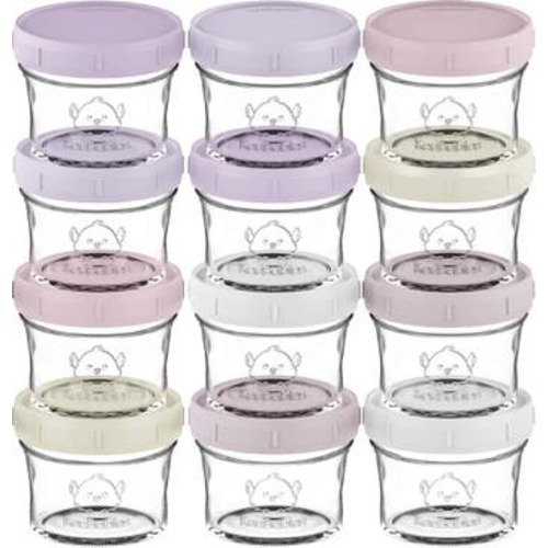12-Pack Prep Jars Baby Food Storage Glass Containers
