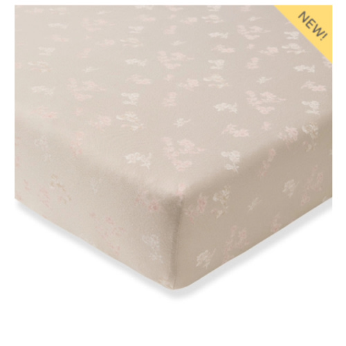 Whimsical Floral Organic Cotton Fitted Crib Sheet