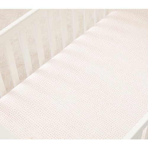 Falling Dot Organic Cotton Crib Fitted Sheet