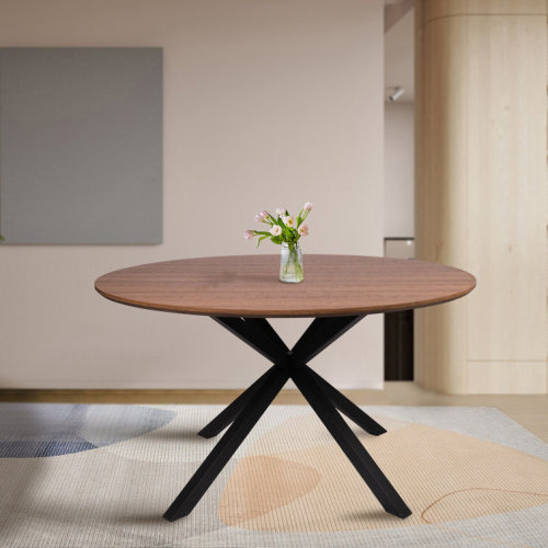 Round Metal Base Dining Table