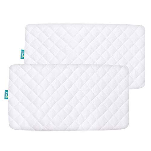 Waterproof Bamboo Bassinet Mattress Cover Compatible with Chicco LullaGo Portable Bassinet, Ultra Soft Viscose Made from Bamboo Surface
