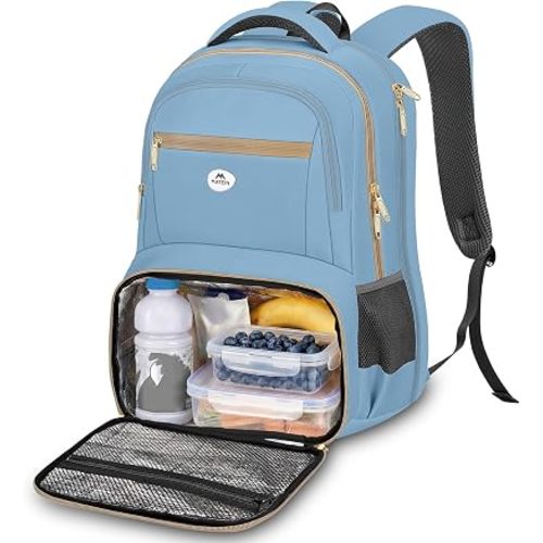 MATEIN Lunch Backpack for Women, 17 Inch Simple Modern Backpack for Work