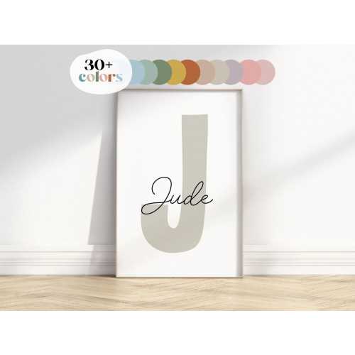 11x14 Nursery Name Print