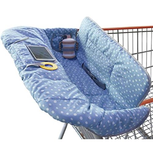 Suessie Shopping Cart Cover and High Chair Cover, Blue Dots