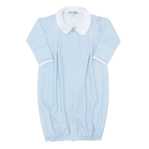 Blue Gingham Converter Gown (3-6M)