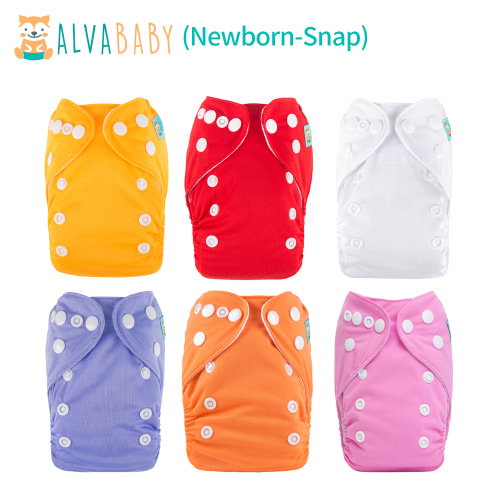 (Facebook live) 6PCS NEWBORN cloth diapers with 6 newborn microfiber inserts