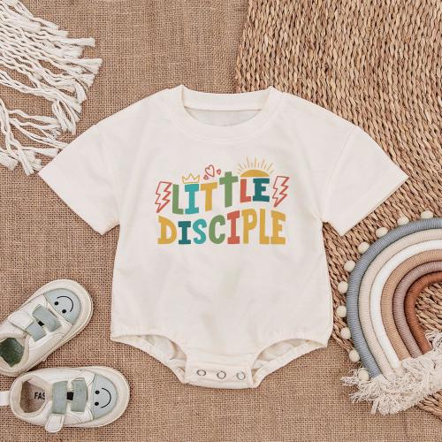 Little Disciple Baby Clothes, Retro Kids Baby Romper, Trendy Christian Baby Outfit, Newborn Gift Keepsake, Matching Baby Bodysuit