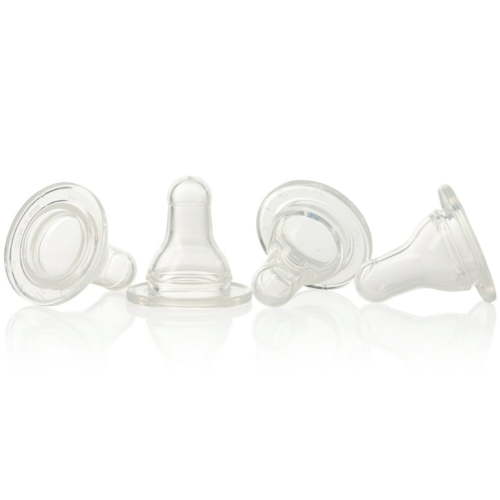 Evenflo Feeding Classic Standard Neck BPA-Free Silicone Fast Flow Nipples - 8 Months+, 4 Pack