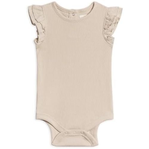 Colored Organics Unisex Newborn Organic Cotton Bodysuit - Short Sleeve Infant One Piece - Baby Boy and Girl Clothing